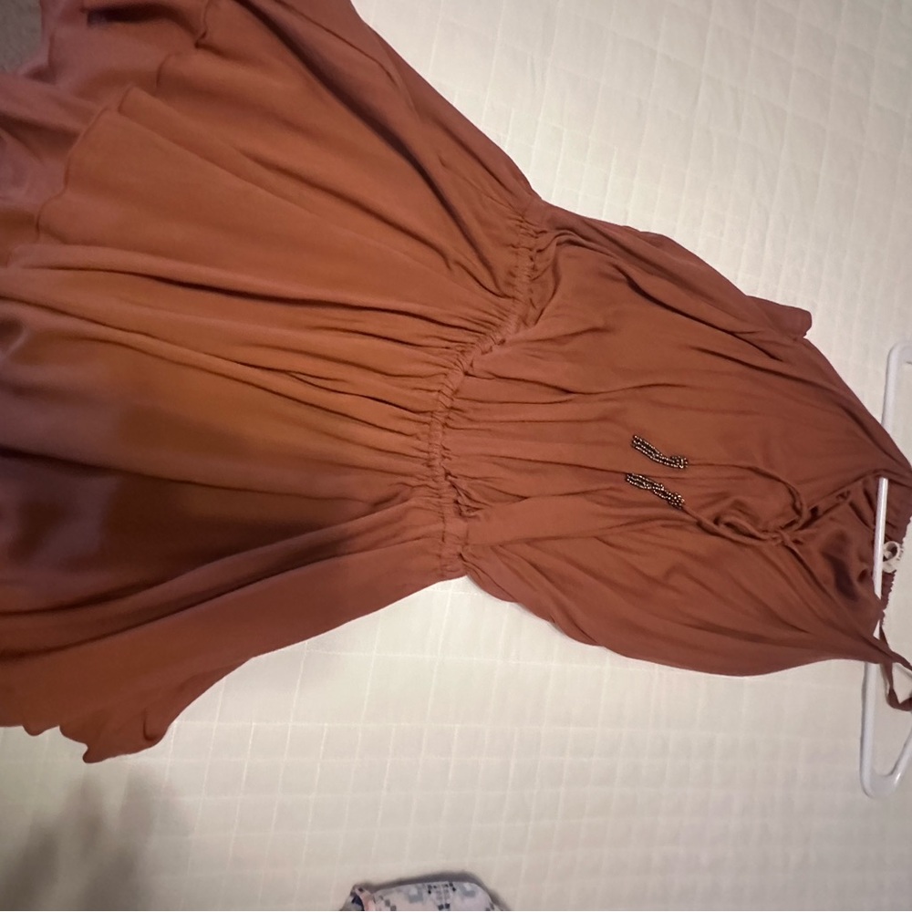 Elegant Brown Women's Dress